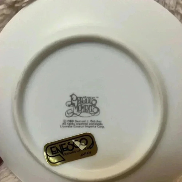 Precious Moments Miniature Mini Plate 1989 Mothers Day Vintage - Picture 2 of 4